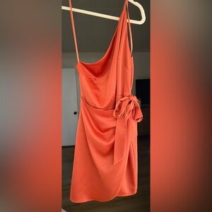 Gianni Bini One Shoulder Orange Dress